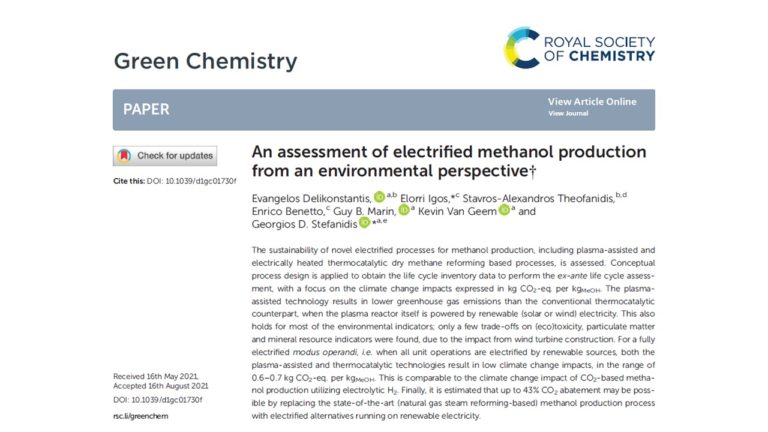 An assessment of electrified methanol production from an environmental perspective